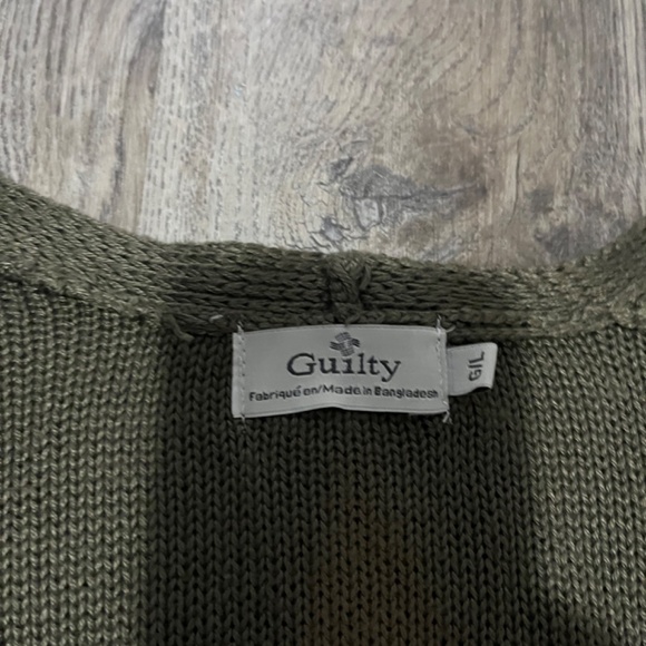 Long olive cardigan size L - Picture 4 of 4